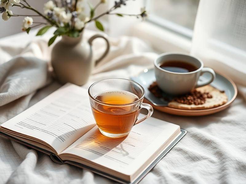Peaceful morning routine supporting healthy weight management habits